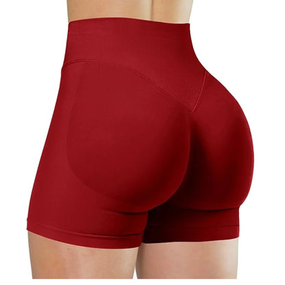 Verão cintura alta shorts de yoga para mulheres moda e sexy calças de fitness cor sólida yoga leggings calças elásticas