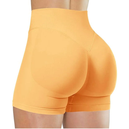 Verão cintura alta shorts de yoga para mulheres moda e sexy calças de fitness cor sólida yoga leggings calças elásticas