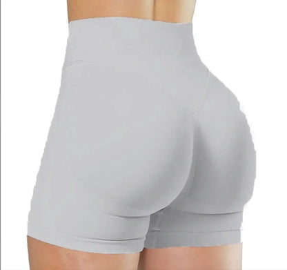 Verão cintura alta shorts de yoga para mulheres moda e sexy calças de fitness cor sólida yoga leggings calças elásticas