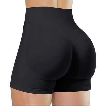 Verão cintura alta shorts de yoga para mulheres moda e sexy calças de fitness cor sólida yoga leggings calças elásticas