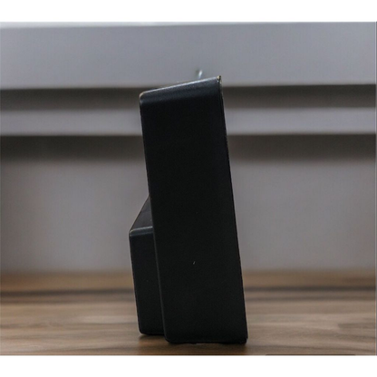 Relógio Despertador Digital De Mesa 16X2.5X6cm Decorativo Alarme Temperatura Pilha AAA Usb Preto