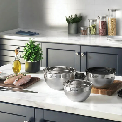 Conjunto de Bowls Tigelas de Inox com Tampa Plástica - Electrolux - bowl - tigela - bowl inox