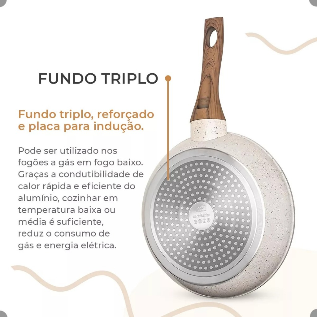 Jogo De Panelas Indução Kit 10 Peças Revestimento Cerâmico Style Cook Marmol - Mimo Style Premium