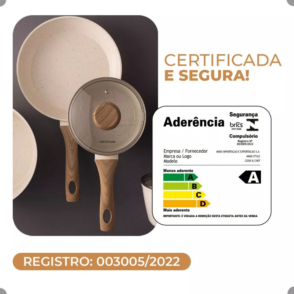 Jogo De Panelas Indução Kit 10 Peças Revestimento Cerâmico Style Cook Marmol - Mimo Style Premium