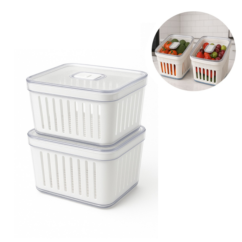 Kit Organizador de Geladeira 3.8 Litros