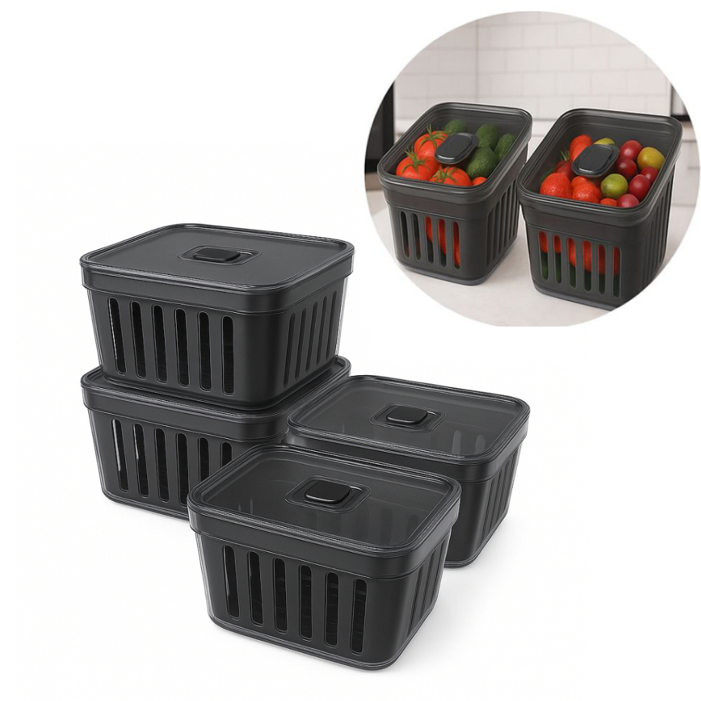 Kit Organizador de Geladeira 3.8 Litros