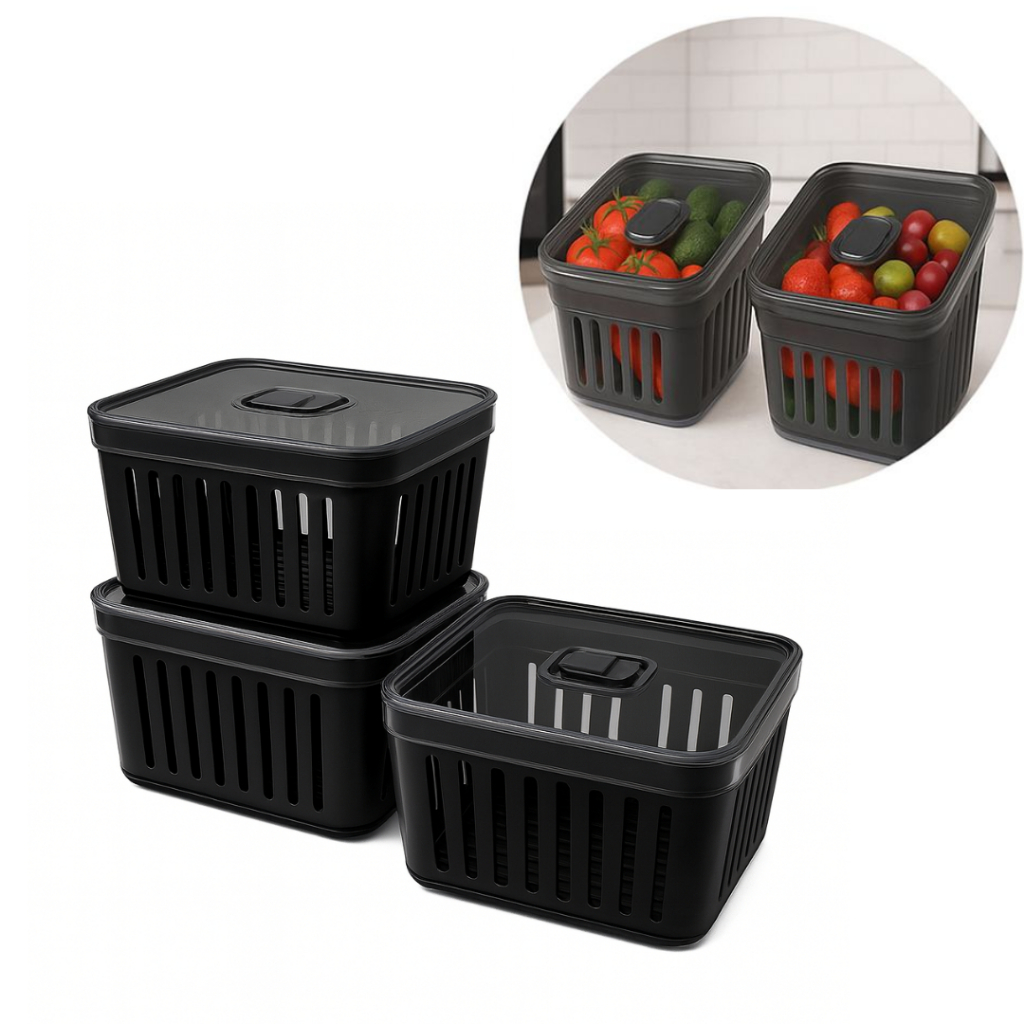 Kit Organizador de Geladeira 3.8 Litros