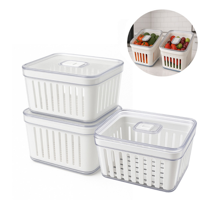Kit Organizador de Geladeira 3.8 Litros