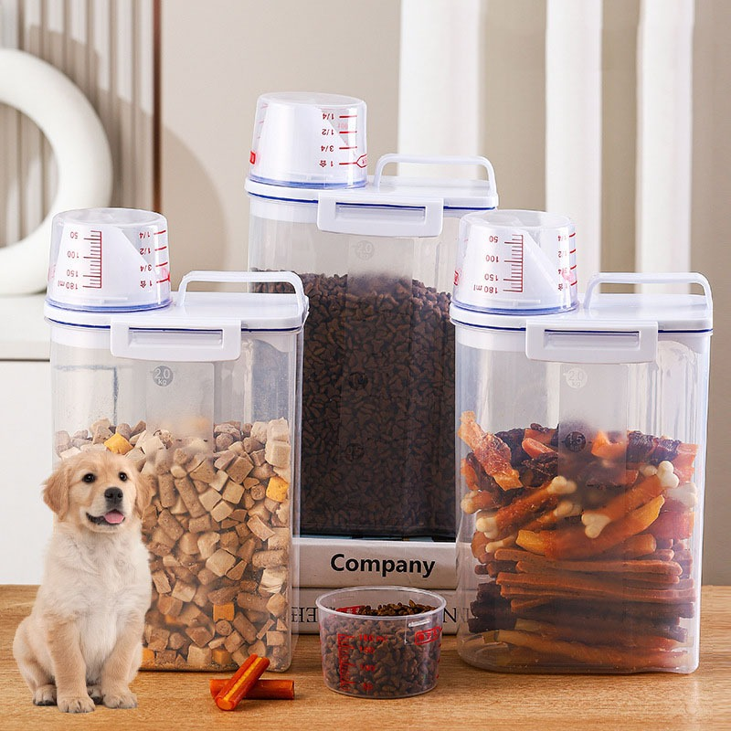 2PCS Dispenser Organizador Lavanderia 2,5L Ideal para Arroz Grãos Produtos de Limpeza e Ração Multiuso