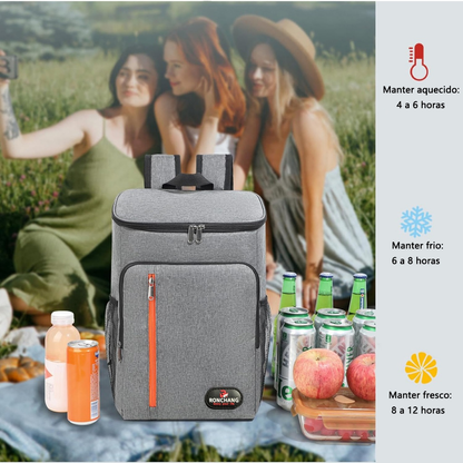 Mochila Térmica Grande 20L Cooler Portátil Resistente Impermeável Piqueniques Viagens Esportes Ar Livre