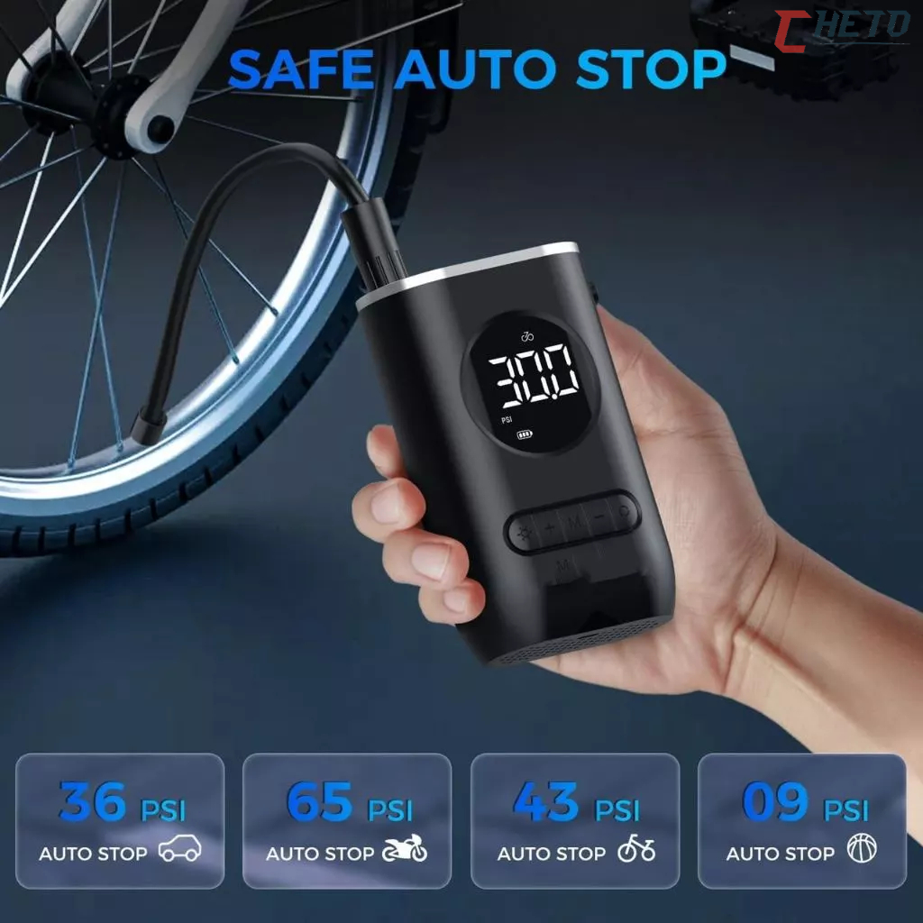 Mini Compressor de Ar Portatil Recarregavél Digital USB Calibrador Pneu Envio Imediato