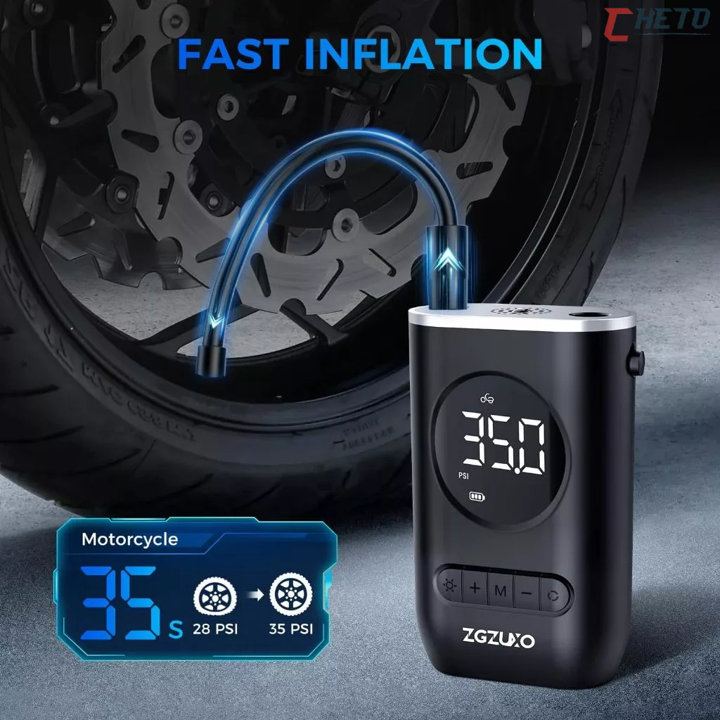 Mini Compressor de Ar Portatil Recarregavél Digital USB Calibrador Pneu Envio Imediato