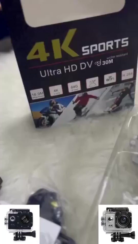 Câmera WIFI esportiva Full HD 4K à prova d'água