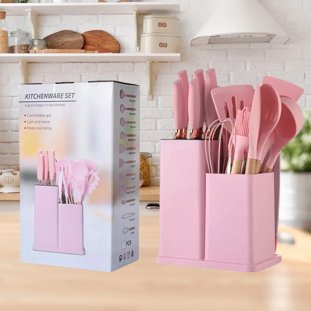 Kit Completo Jogo Utensílios de Cozinha Luxo 19 Peças