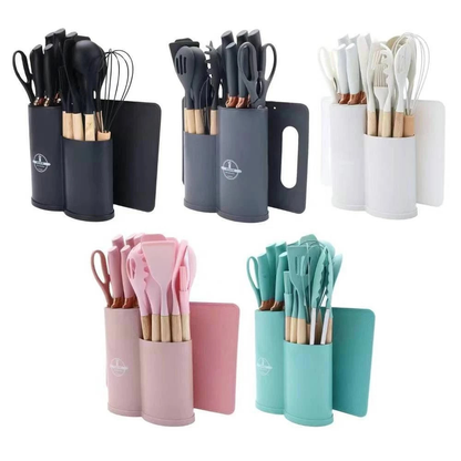 Kit Completo Jogo Utensílios de Cozinha Luxo 19 Peças