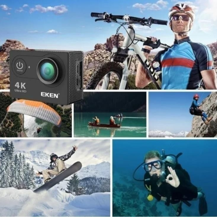 Câmera WIFI esportiva Full HD 4K à prova d'água